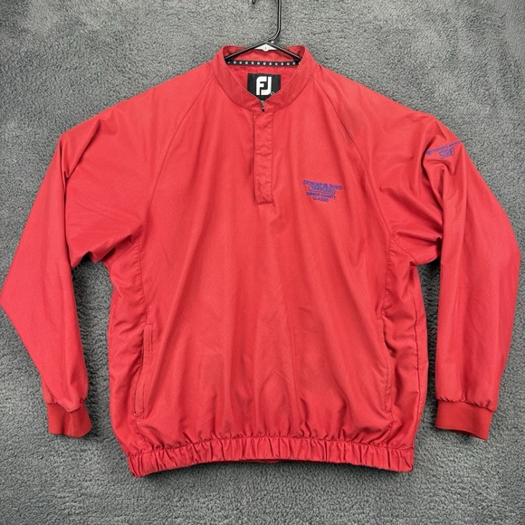 FJ DryJoys Golf Jacket Men L Duncan Boyd Jewelers Pullover 1/4 Zip‎ Rain Golf - Picture 1 of 15